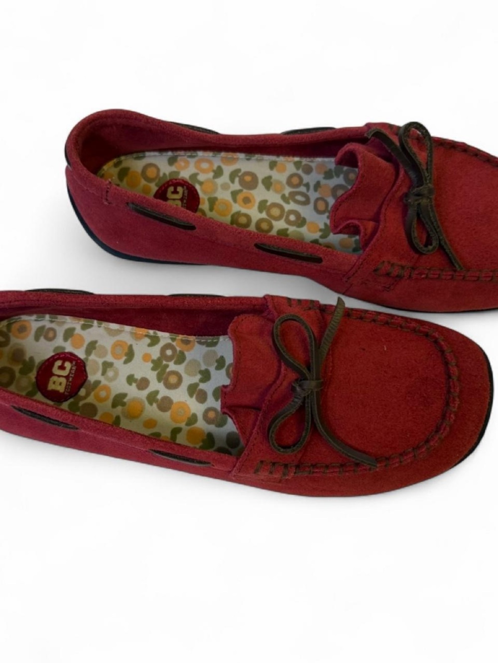 BC Footwear Burgundy Slip-On Moccasin Flats